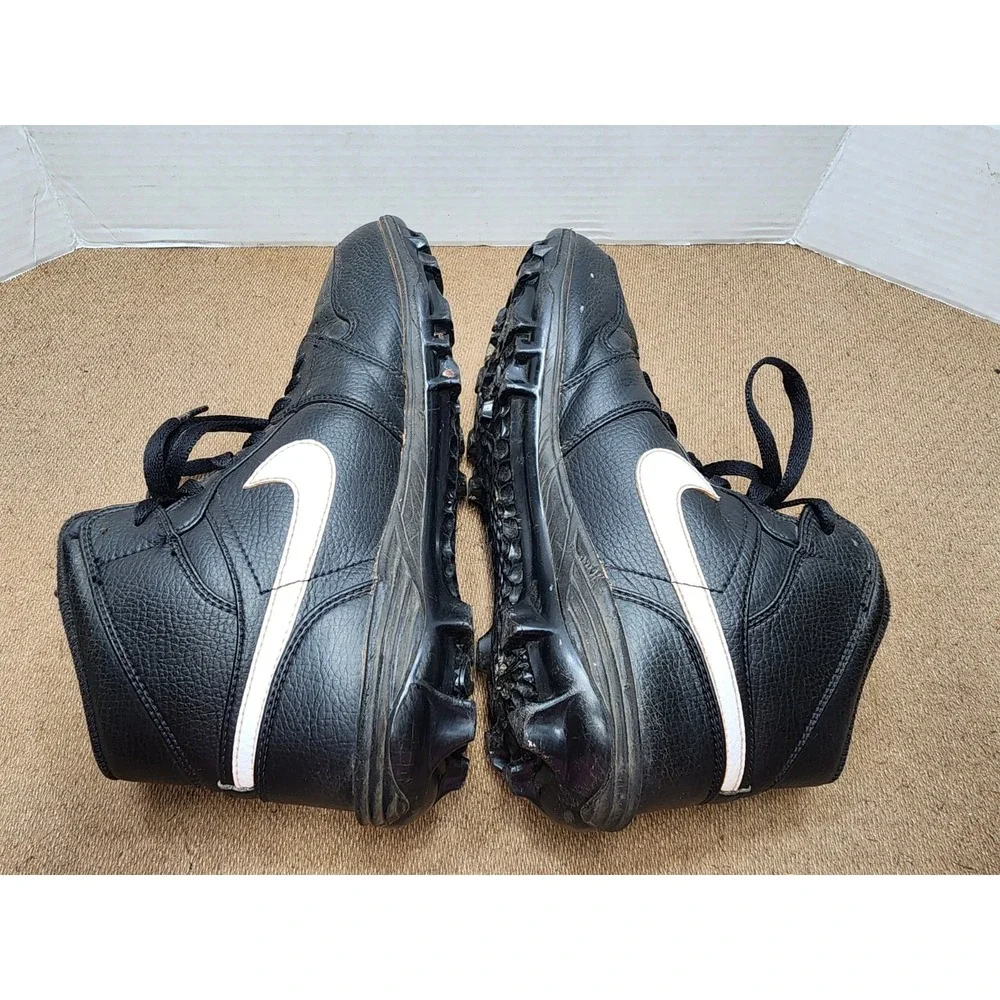 Nike Air Jordan 1 Mid TD Men's 8 Black White football cleats FJ6805-001